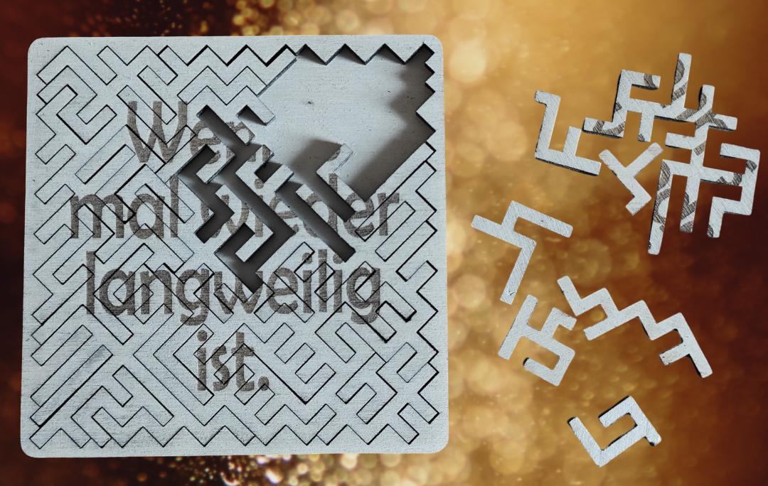 Puzzleuntersetzer mit Spruch oder Branding